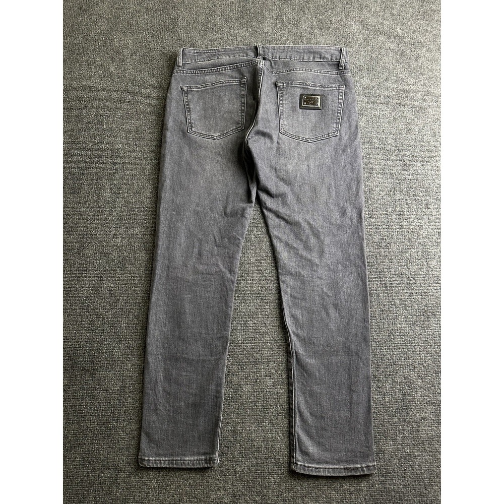 Men's Dolce & Gabbana Skinny Gray Denim Jeans Made in Italy, Size 52